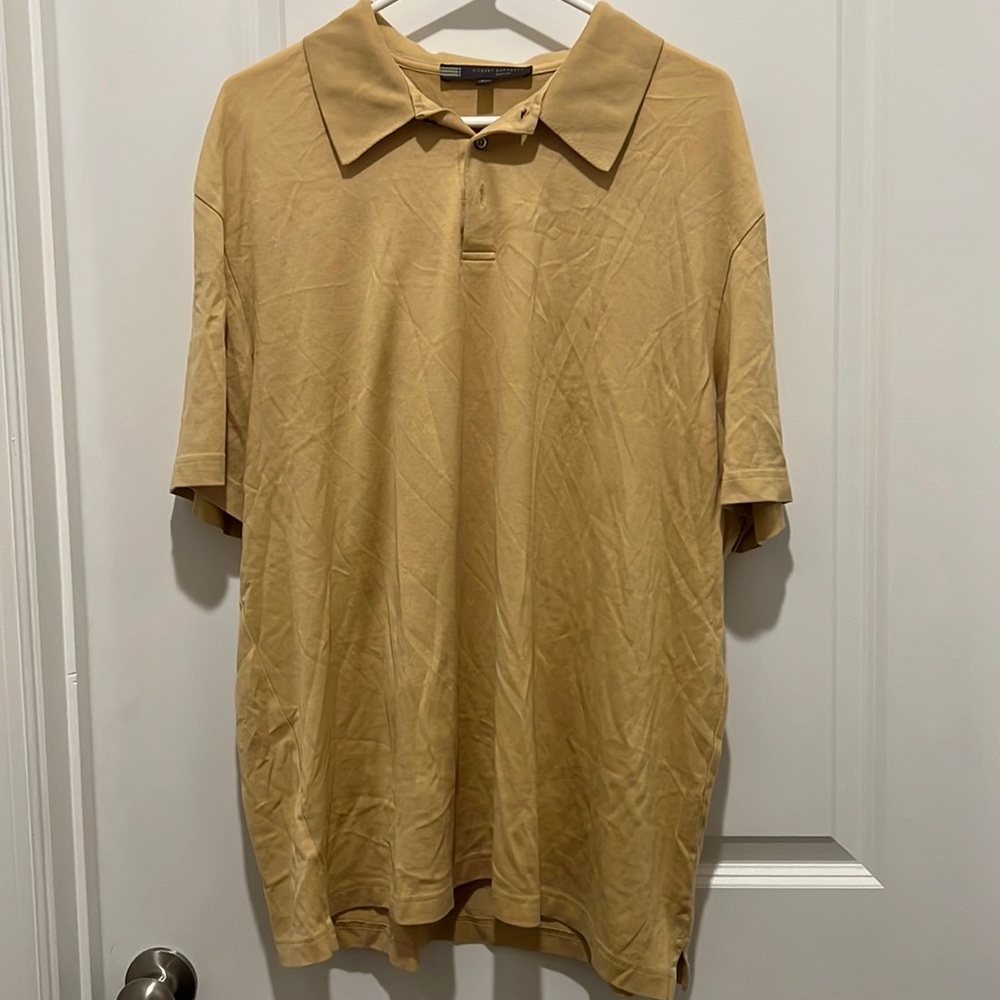 Robert Barakett Montréal Men’s Tan Pima Cotton Polo Shirt Size XXL